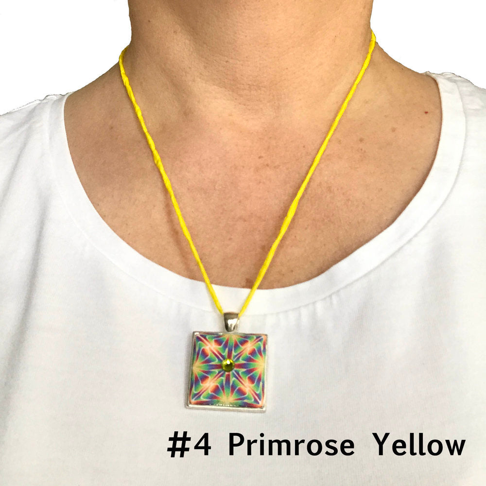 Example of 2mm thick primrose yellow silk cord finished with silver plated lobster or spring ring clasp, handmade accessory by Linda Stiles Smith of NatureScapes Studio. Pendant NOT included.