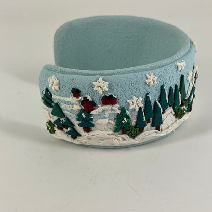 Winter Scene Cuff Bracelet