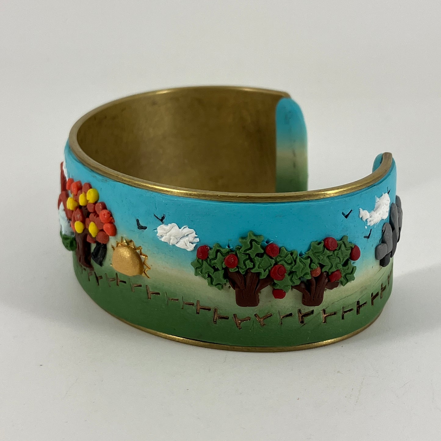 blue skies and Birds in the sky landscapes bracelet