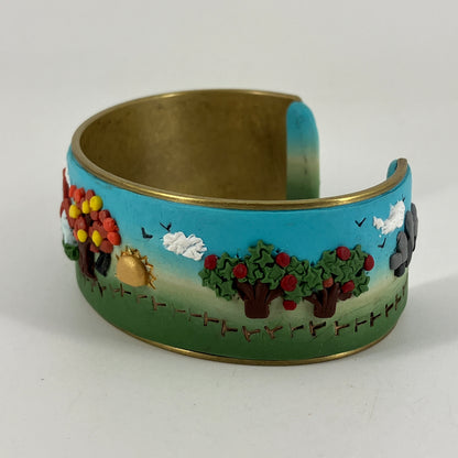 blue skies and Birds in the sky landscapes bracelet