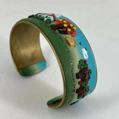 blue skies and Birds in the sky landscapes bracelet