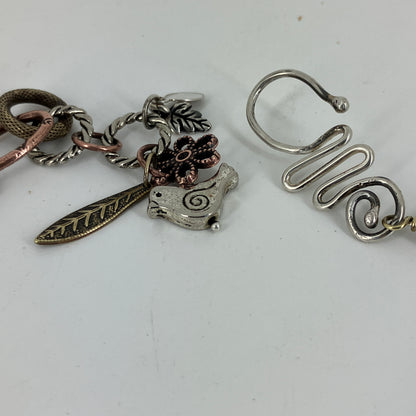 Statement Necklace with large Saucer pendant and unique neck chain