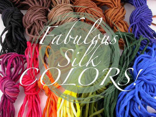 Vibrant Colored Silk Necklace Cords