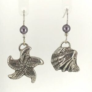 Sea Life Fine Silver Earrings