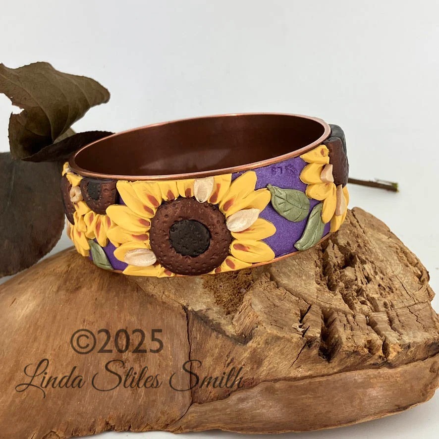 Sunflower Explosion 3D Bangle Bracelet