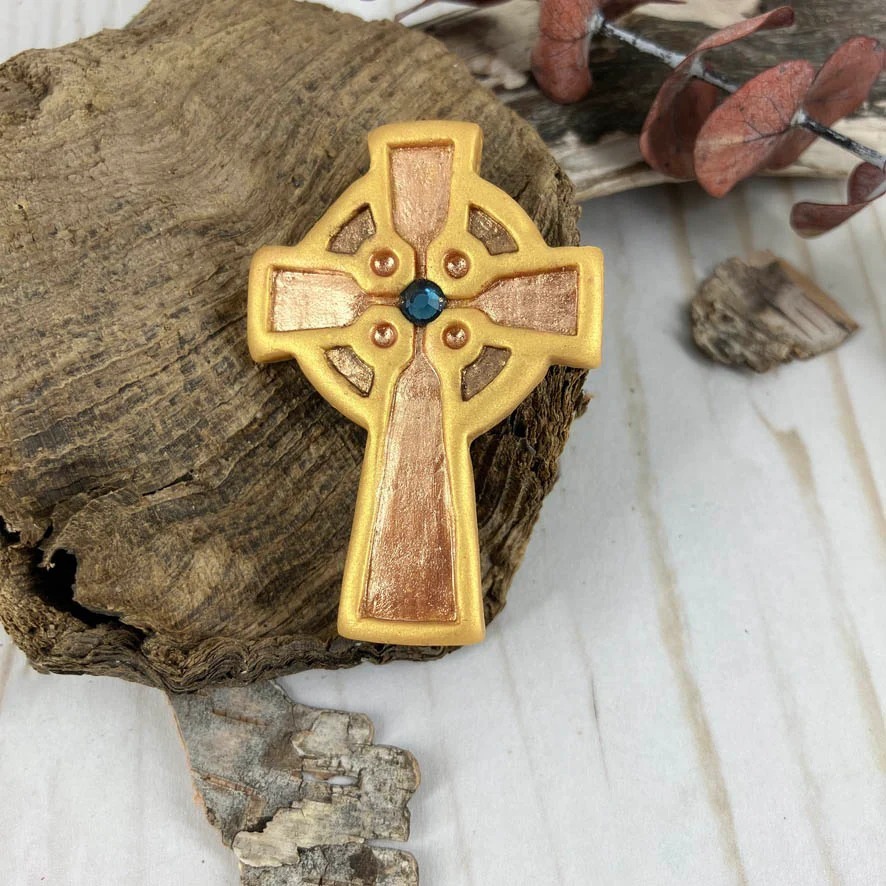 Abide in Me Large Celtic Cross Pendant