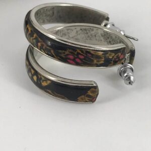 Basic Black with a Touch of Gold Hoop Earrings