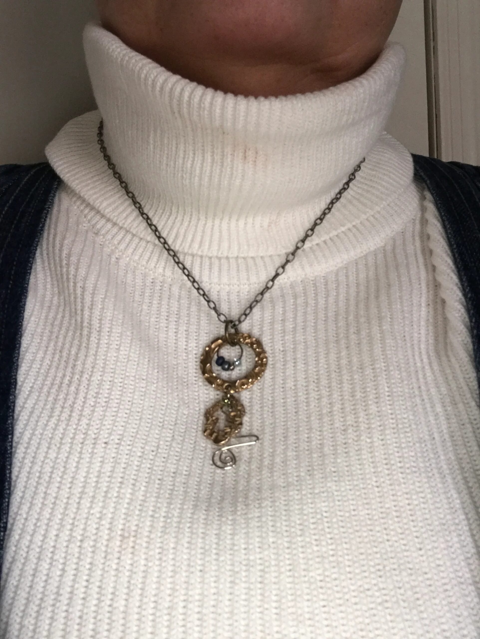 Circle Round! Bronze and Silver Necklace